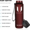 Super Sparrow Tritan Sp Bottle W/straw 1l Fuchsia - Image 2