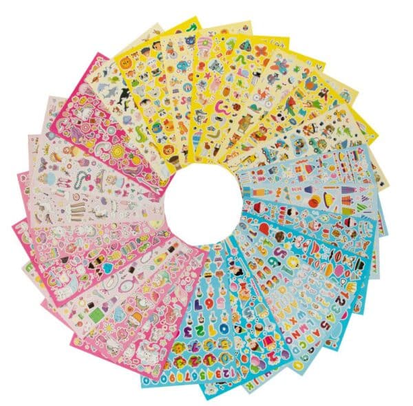 A4 Sticker Book, 8 Sheets 3 Assorted - Image 2
