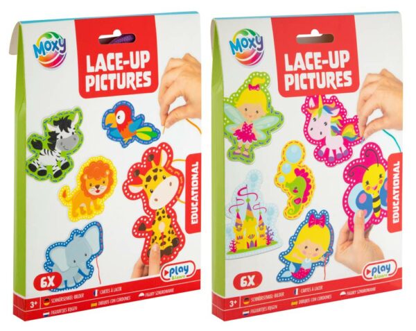 6 Lace-up Pictures, 2 Assorted