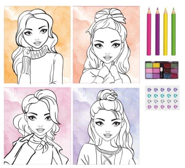 Besties Make Your Own Make-up Drawings - Image 3
