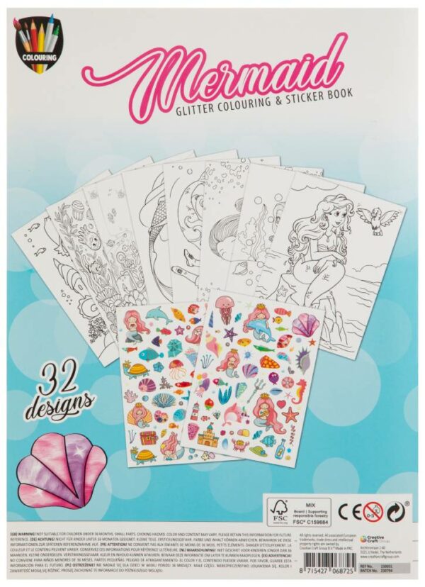 A4 Glitter Colouring & Sticker Book 2 Assorted - Image 5