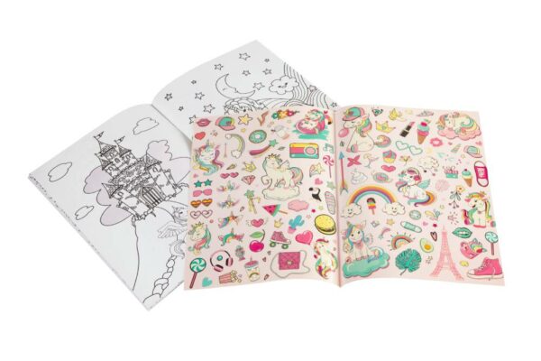 A4 Glitter Colouring & Sticker Book 2 Assorted - Image 7