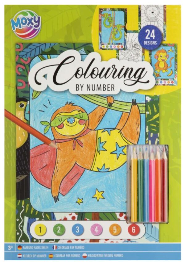 Colour By Number Book A4, 24 Designs