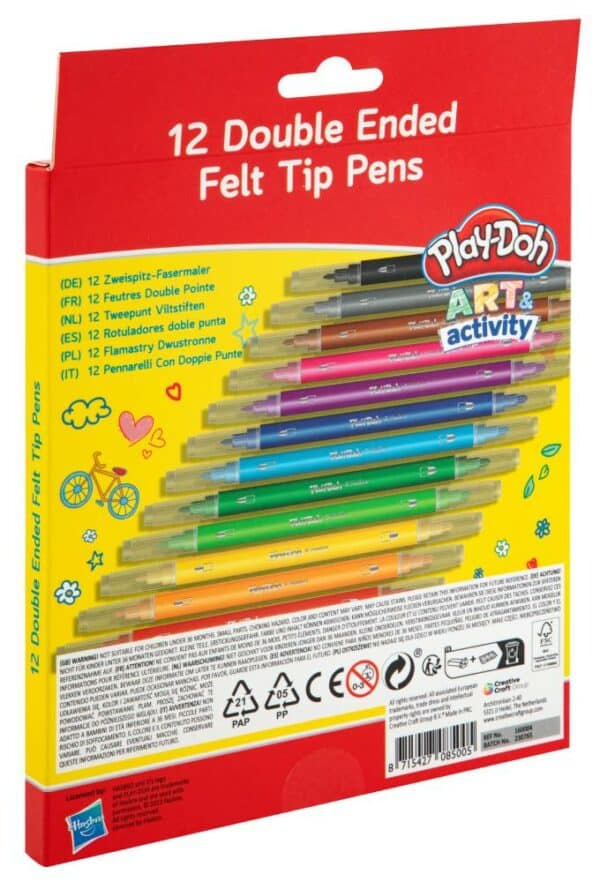 Play-doh 12 Double Ended Felt Tip Pens - Image 2