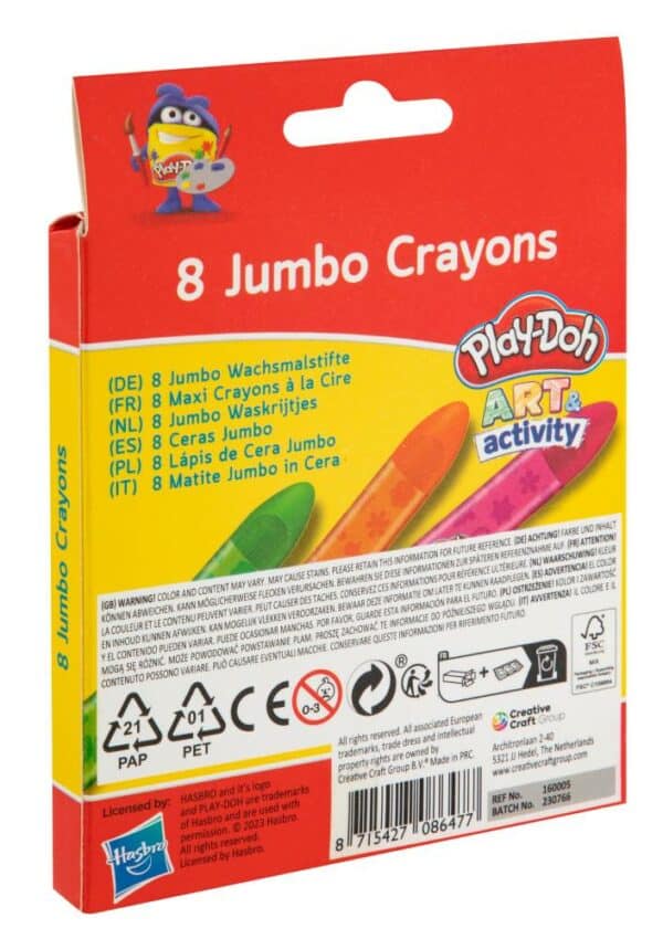 8 Jumbo Crayons Play-doh - Image 2