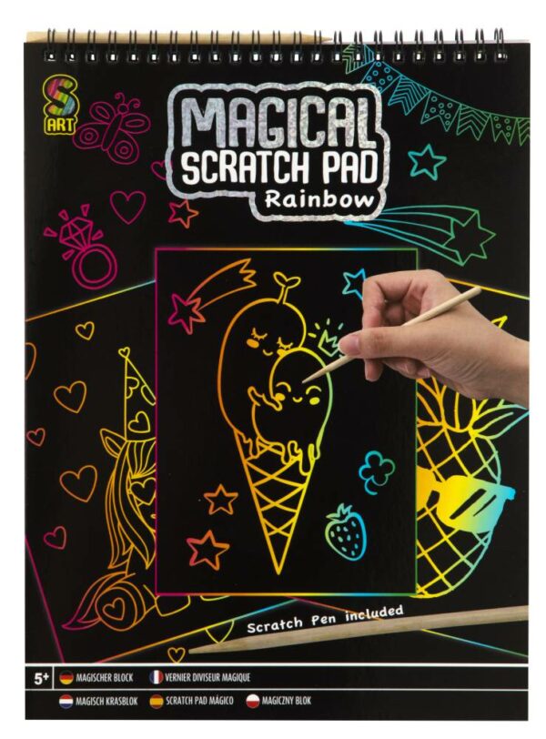 Magical Scratch Pad A4 20 Sheets + Pen - Image 3