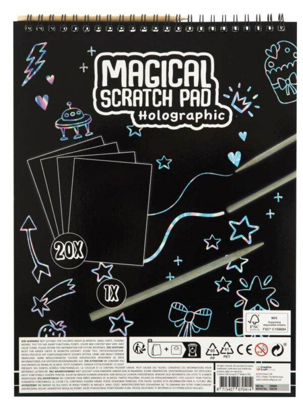 Magical Scratch Pad A4 20 Sheets + Pen - Image 4