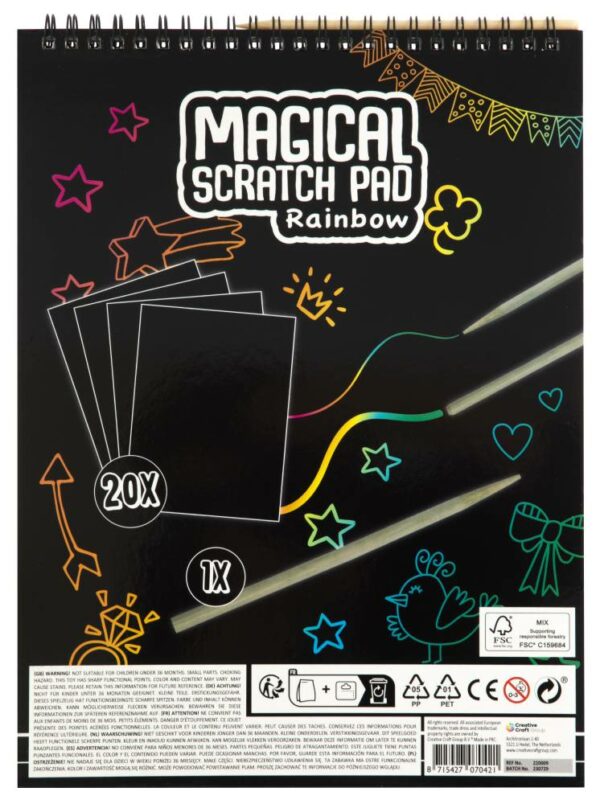Magical Scratch Pad A4 20 Sheets + Pen - Image 5