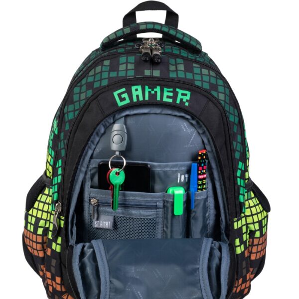 St.Right 4 Compartment Backpack Pixel Gamer - Image 5