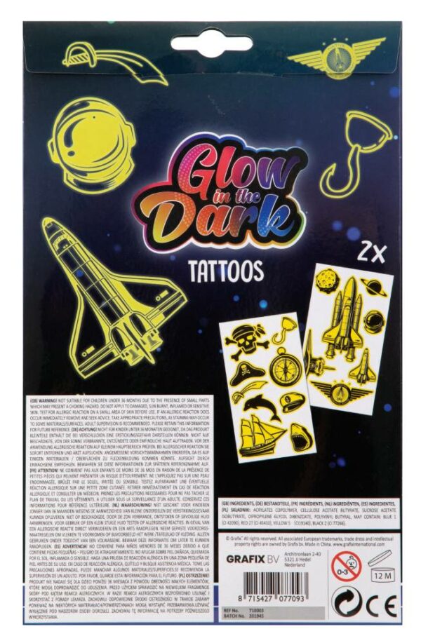 Glow In The Dark Tattoos 2 Sheets - Image 4