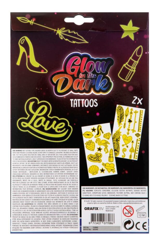Glow In The Dark Tattoos 2 Sheets - Image 5