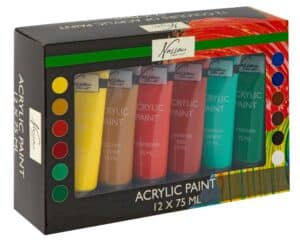 Acrylic Paint, Basic Colours 12x75ml