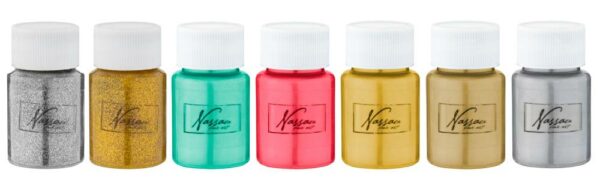 7pc Acrylic Paint set Metallic & Glitter - Image 2