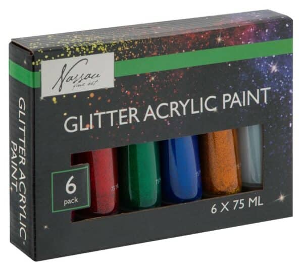 Acrylic Glitter Paint  Set 6x75ml