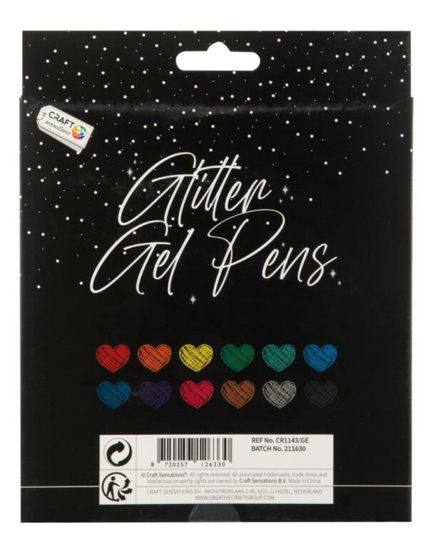 Glitter Gel Pens 12 Pack - Image 2
