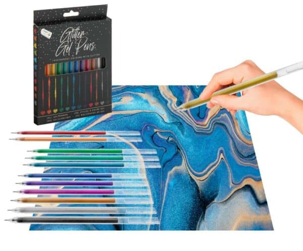 Glitter Gel Pens 12 Pack - Image 4