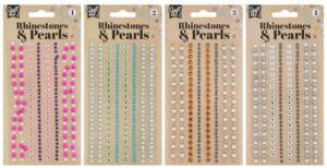Rhinestones & Pearls Stickers, 212 Pcs,