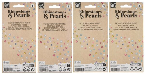 Rhinestones & Pearls Stickers, 212 Pcs, - Image 2