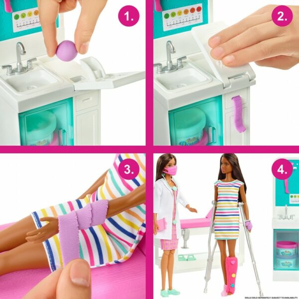 Mattel Barbie Doll Doctor with Medical Clinic Playset - Image 3