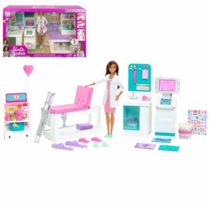 Mattel Barbie Doll Doctor with Medical Clinic Playset
