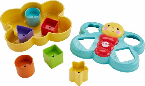 Fisher-Price Butterfly Shape Sorter, Baby Shape Sorter Toy with Different Shape Blocks, 6 Months Plus - Image 2