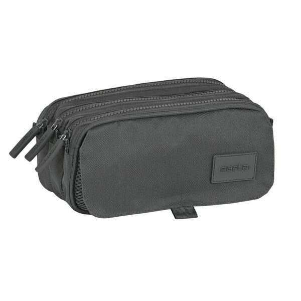 Triple Pencil Case Safta Basic Grey
