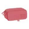 Big Triple Pencil Case Safta Basic Marsala