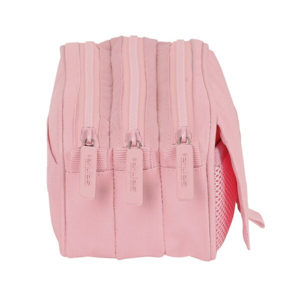 Triple Pencil Case Safta Basic Pink - Image 4