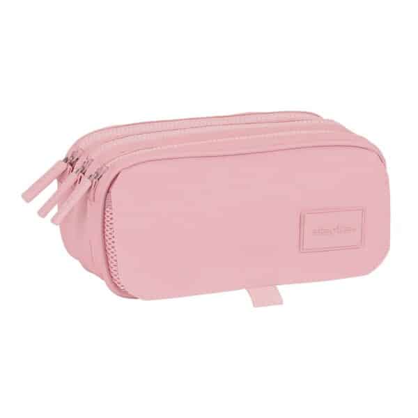 Triple Pencil Case Safta Basic Pink
