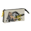 Triple Pencil Case Jurassic World "Warning"
