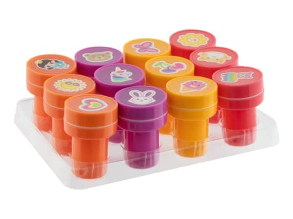 12 Stamps Self-inking, girl designs - Image 3