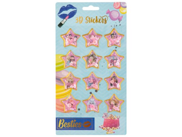 12 3D Stickers With Glitters - Image 2