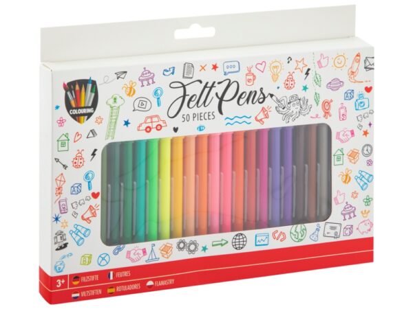 50 Felt Pens In Box