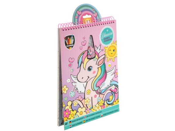 A4 Unicorn Colouring & Stickerbook