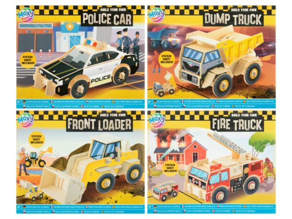 Build Your Own Wooden 3D Vehicle + Stickers
