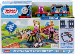 Thomas & Friends Crystal Caves Adventure Set With Motorized Thomas Train & 8 Ft Of Track