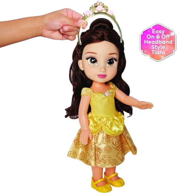 Disney Princess Belle Doll 35 cm, Reflective Glitter Eyes - Image 5