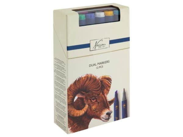 12 Round Dual Tip Markers