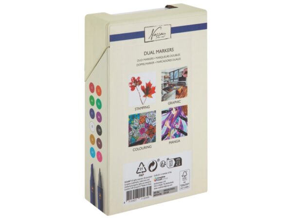 12 Round Dual Tip Markers - Image 2
