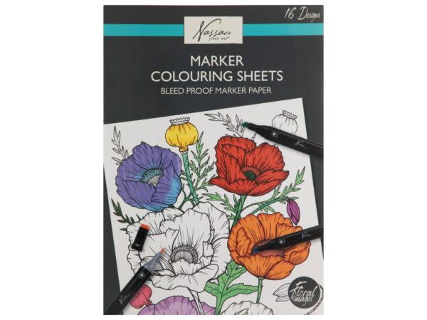 16 Marker Colouring Sheets