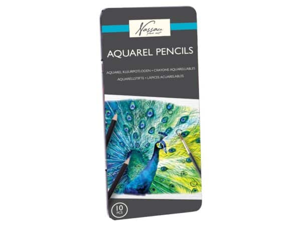 10 Aquarel Pencils In Tin Box