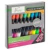 18x 36ml Acrylic Paint, Includes Fluorescent & Metallic Colours