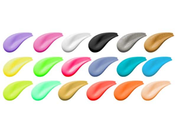 18x 36ml Acrylic Paint, Includes Fluorescent & Metallic Colours - Image 5