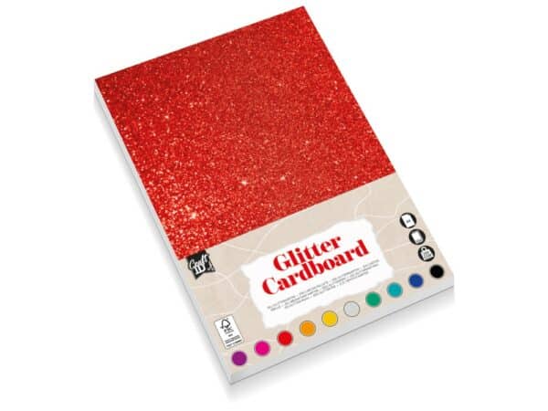A4 Glitter Cardboard, 200gsm, 10 Sheets