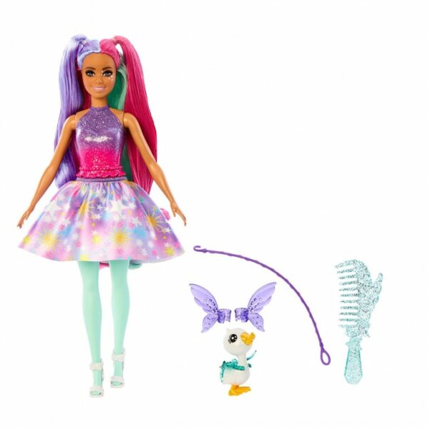 Barbie A Touch of Magic Doll and Accessories, The Glyph with Fantasy Outfit, Pet, Leash and Styling Accessories - Image 2