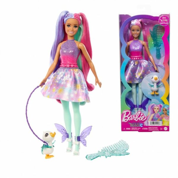 Barbie A Touch of Magic Doll and Accessories, The Glyph with Fantasy Outfit, Pet, Leash and Styling Accessories