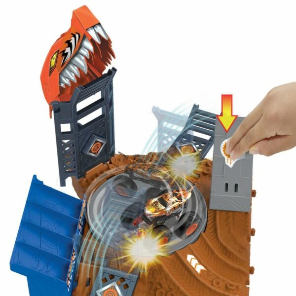 Hot Wheels Monster Trucks Arena Smashers Tiger Shark Spin-Out Challenge - Image 3