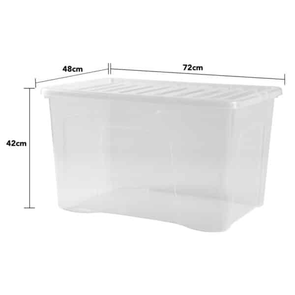 Crystal 102Ltr Plastic Storage Box with Lid