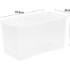 Crystal 110Ltr Plastic Storage Box with Lid
