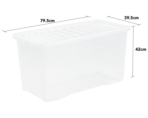 Crystal 110Ltr Plastic Storage Box with Lid